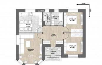 Маленький коттедж 83 кв.м.