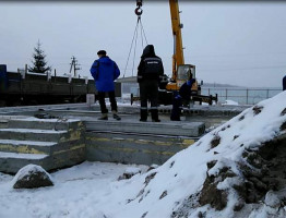 Одноэтажный коттедж. Строительство зимой.