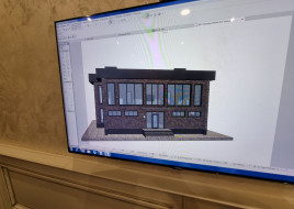 Коттедж с плоской кровлей в стиле "хай-тек"