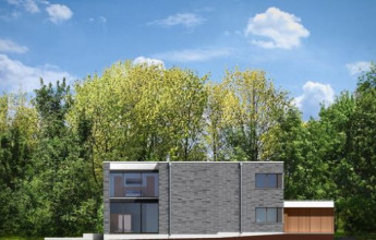 Современное решение с плоской кровлей 374 кв.м.