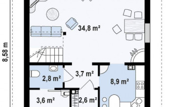 Дом с мансардой 108 кв.м.